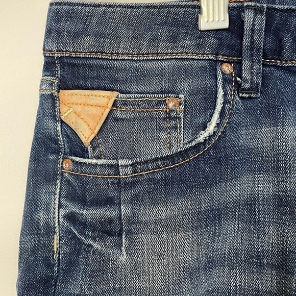 Zara Denim Shorts Fleece Rolled Hem Size 6 - Picture 8 of 12